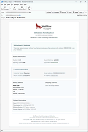 Whitelisted Order Email